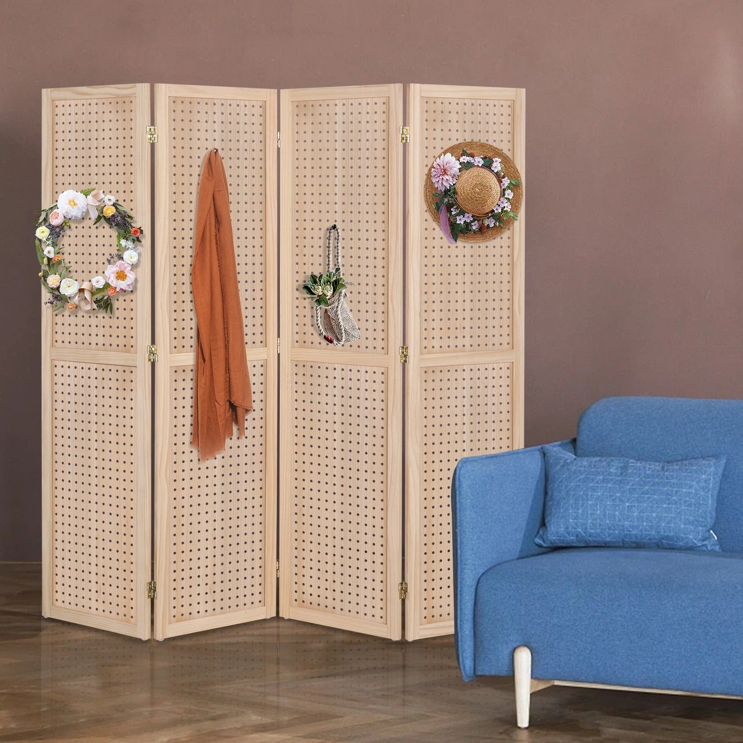 5-Foot Freestanding Room Divider with Added Privacy for Privacy and Space Definition detail image - detail view 9