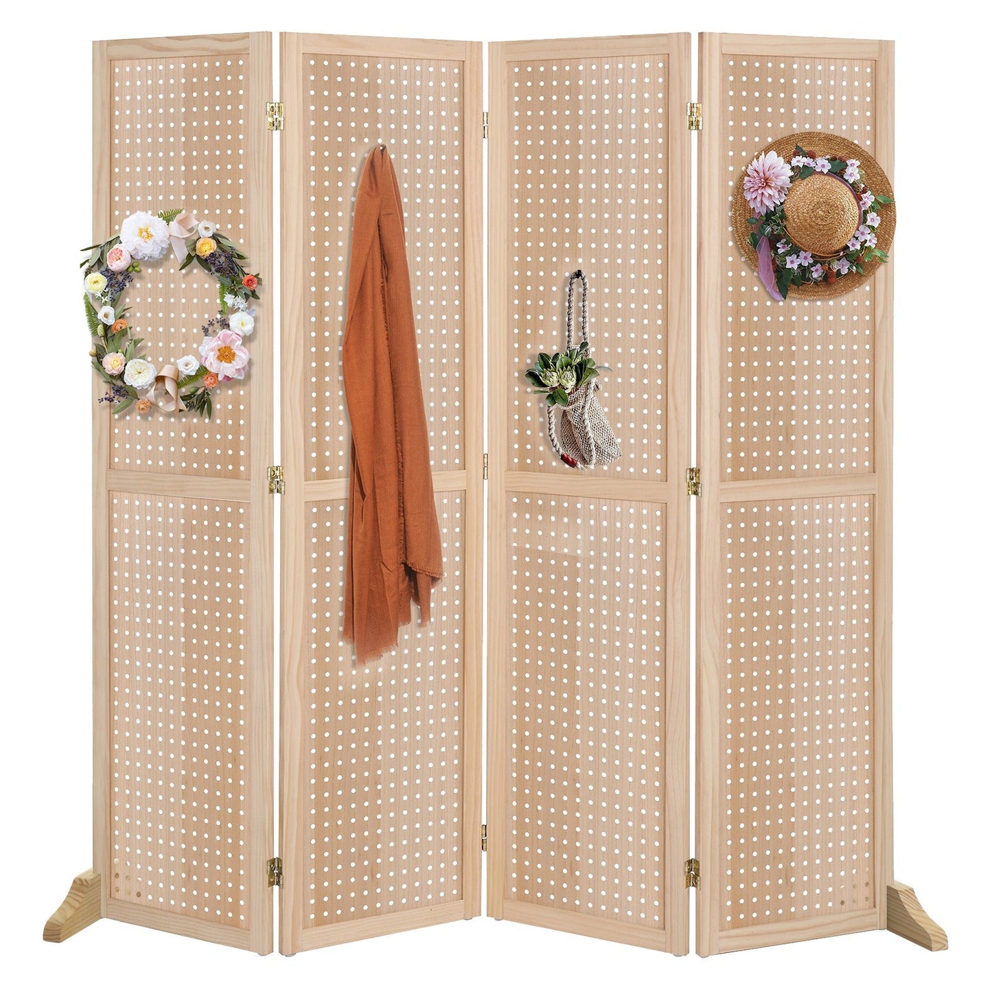 Room Divider shown in the Natural, With Base option