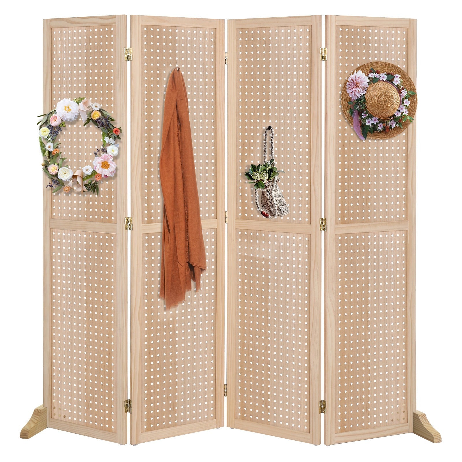 Room Divider shown in the Natural, With Base option