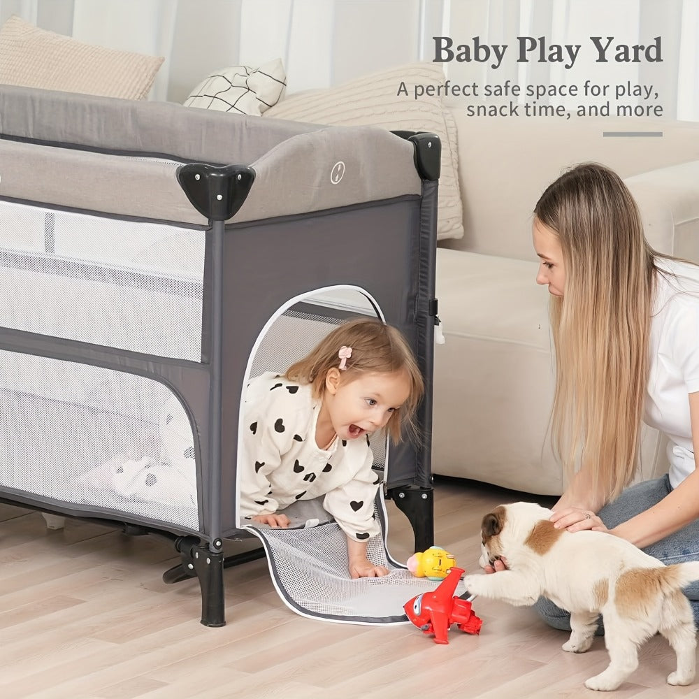 5-in-1 Foldable Baby Bassinet with Hidden Storage for Kids' Room detail image - detail view 4