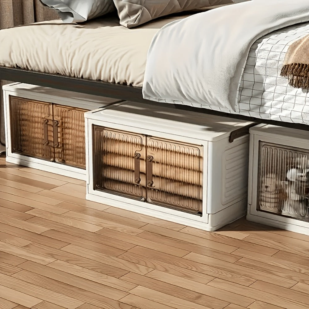 5-Layer Foldable Bathroom Storage Cabinet with Rolling Wheels and Stackable Design detail image - detail view 9