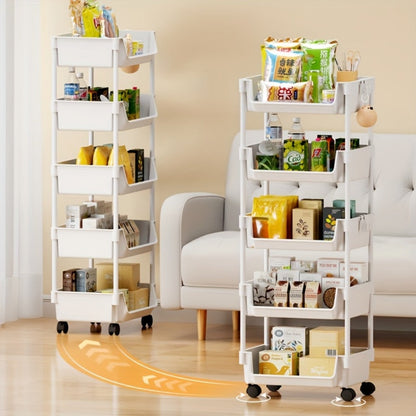 5-Layer Shoe Rack with Rolling Wheels for Organized Everyday Storage detail image - detail view 10