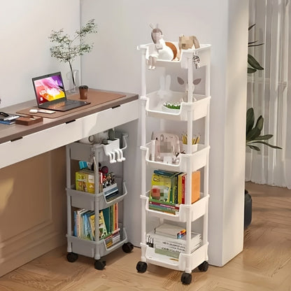 5-Layer Shoe Rack with Rolling Wheels for Organized Everyday Storage detail image - detail view 12