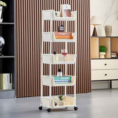 5-Layer Shoe Rack with Rolling Wheels for Organized Everyday Storage detail image