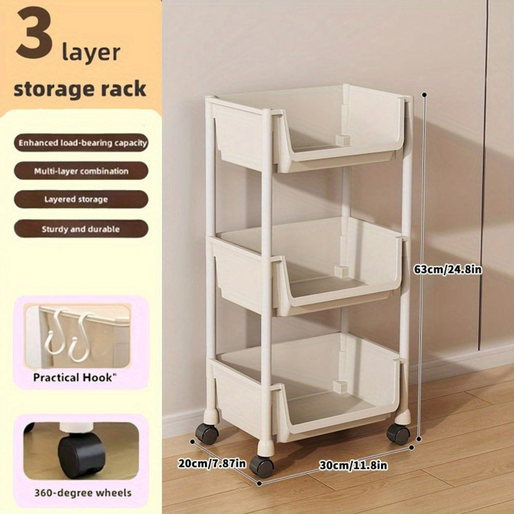 5-Layer Shoe Rack with Rolling Wheels for Organized Everyday Storage detail image - detail view 5