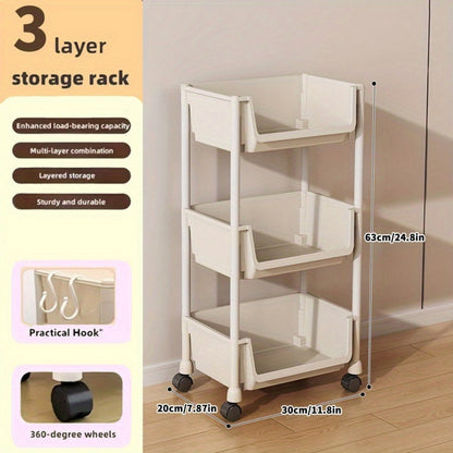 5-Layer Shoe Rack with Rolling Wheels for Organized Everyday Storage detail image - detail view 5