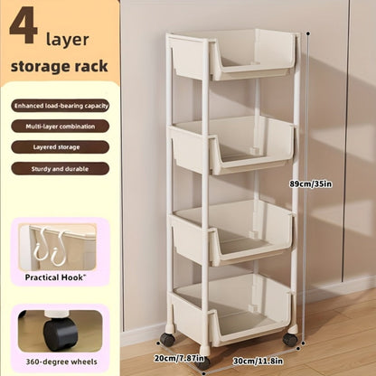 5-Layer Shoe Rack with Rolling Wheels for Organized Everyday Storage detail image - detail view 7