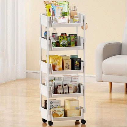 5-Layer Shoe Rack with Rolling Wheels for Organized Everyday Storage detail image - detail view 8