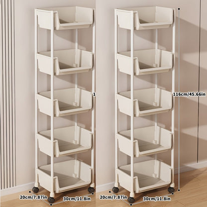 5-Layer Shoe Rack with Rolling Wheels for Organized Everyday Storage detail image - detail view 9