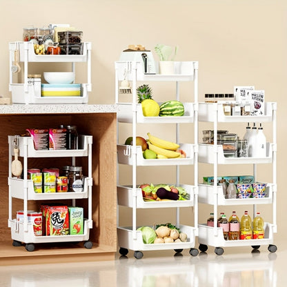 Shoe Rack, 3 4 5 Layer with Wheels Hooks Storage Rack Organizer for Entryway Bedroom shown in the main product view