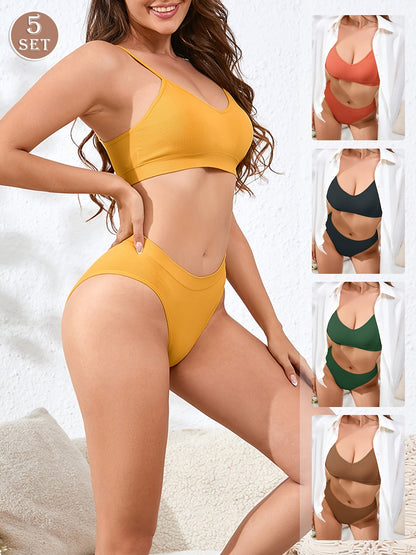 5-Pack Women's High-Waist Shapewear Briefs - Firm Tummy-Control Smoothing 93253