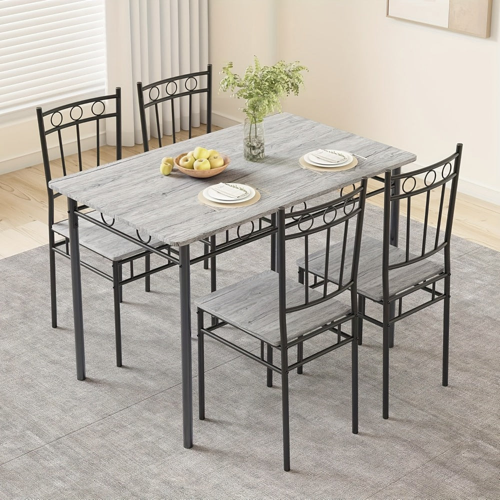 5-Piece Dining Table Set with Multiple Color Options for Kitchen detail image - detail view 12