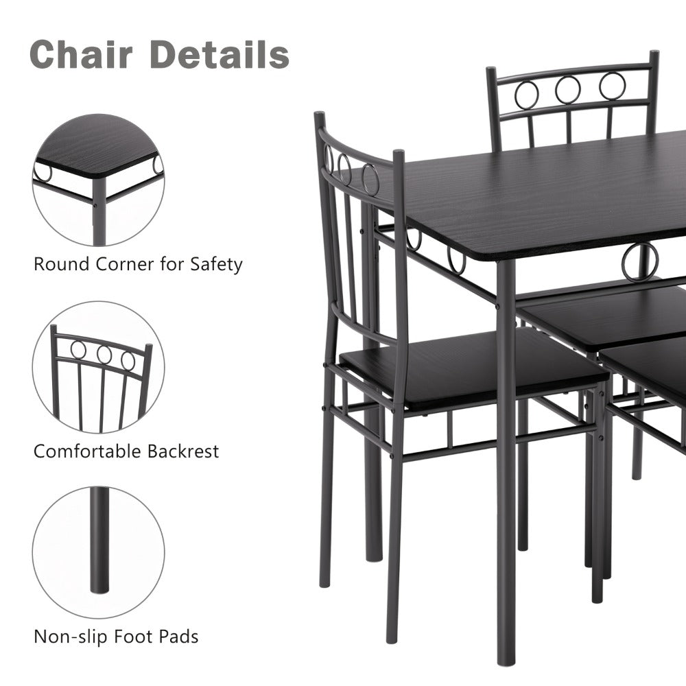 5-Piece Dining Table Set with Multiple Color Options for Kitchen detail image - detail view 13