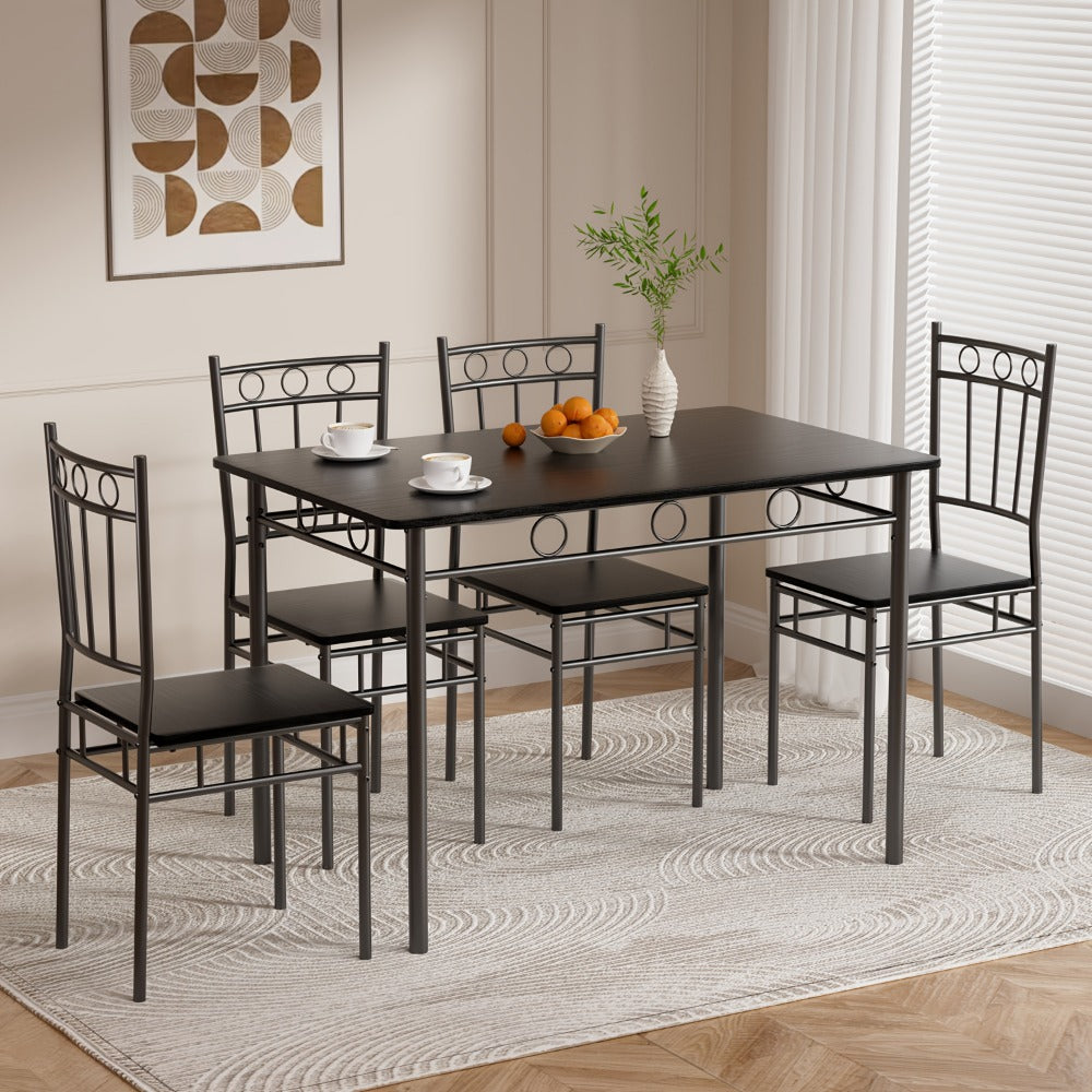 5-Piece Dining Table Set with Multiple Color Options for Kitchen detail image - detail view 4