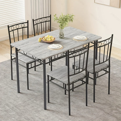 5-Piece Dining Table Set with Multiple Color Options for Kitchen detail image - detail view 5