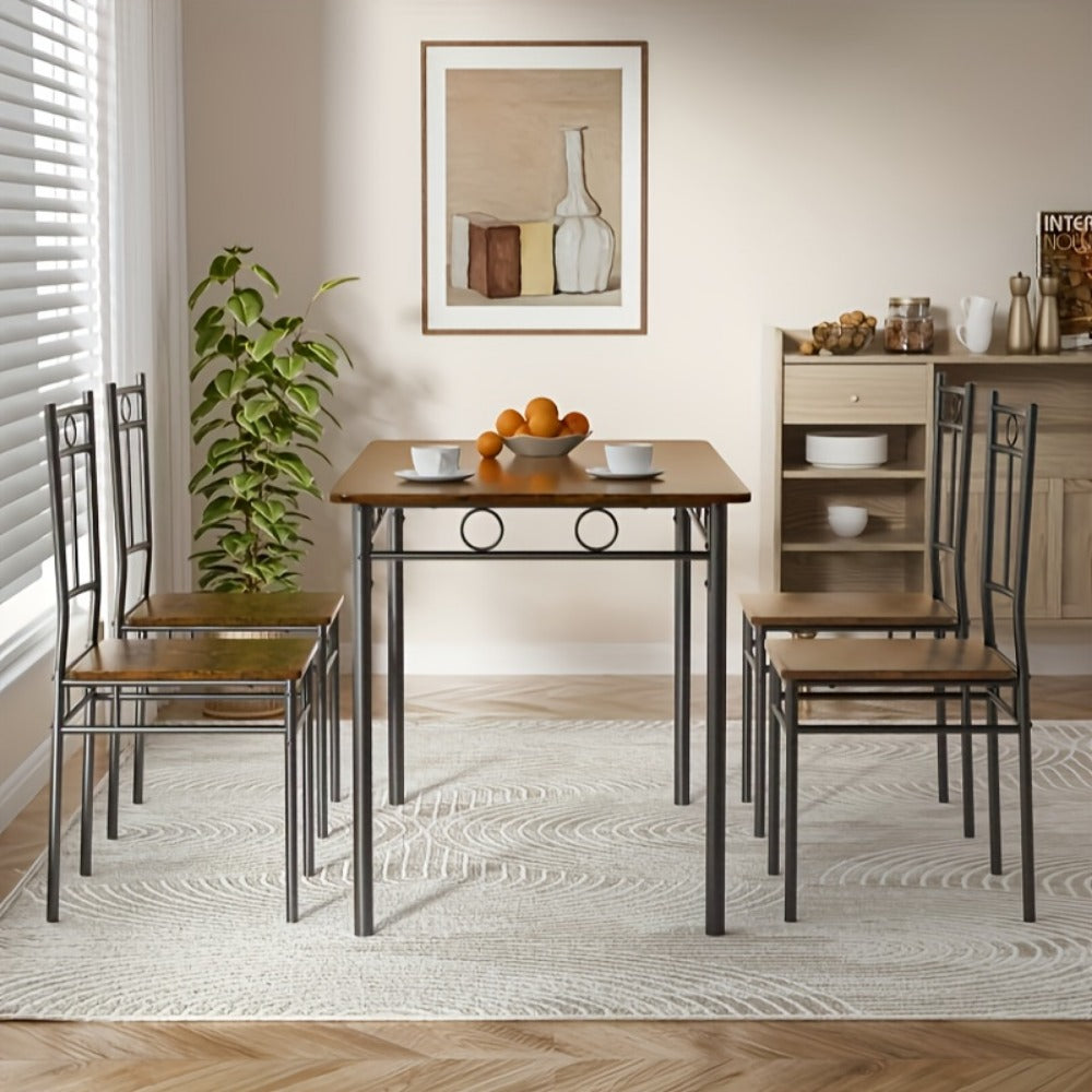 5-Piece Dining Table Set with Multiple Color Options for Kitchen detail image - detail view 6