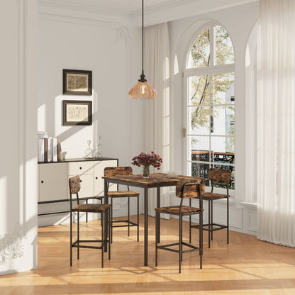 5-Piece Rectangular Dining Table Set for Kitchen and Home Office detail image - detail view 7