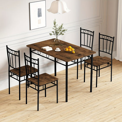 Dining Table Set shown in the Brown option