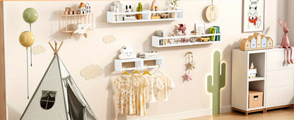 5-Piece Wall-Mounted Floating Wall Shelves for Nursery and Kids' Room detail image - detail view 11