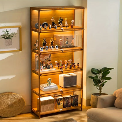 5-Tier Acrylic Display Cabinet with Crystal-Clear Finish for Living Room detail image