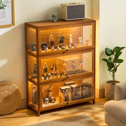5-Tier Acrylic Display Cabinet with Crystal-Clear Finish for Living Room detail image - detail view 4