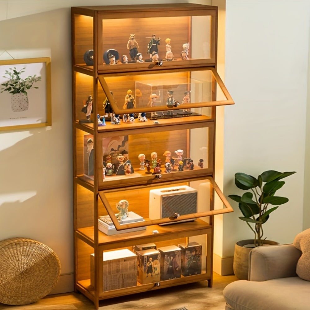 Display Cabinet, Acrylic 1-5 Tier Clear Cosmetics Shelf Organizer for Makeup, Perfume & shown in the main product view