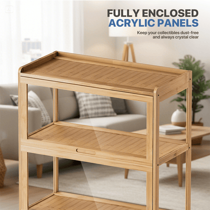 5-Tier Bamboo Display Cabinet for Kids' Room and Living Room detail image - detail view 6