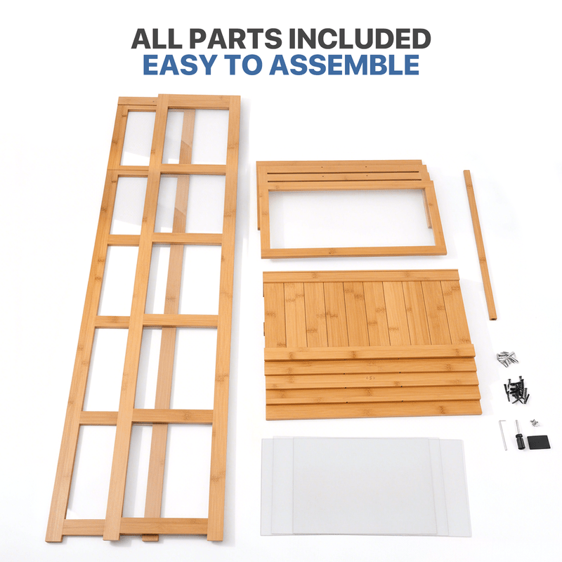 5-Tier Bamboo Display Cabinet for Kids' Room and Living Room detail image - detail view 9