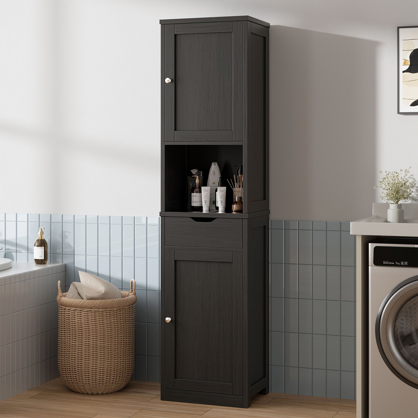 Storage Cabinet shown in the Black option