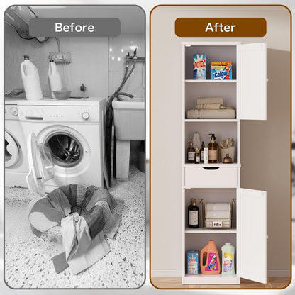 5-Tier Freestanding Bathroom Storage Cabinet, Freestanding Storage Cupboard detail image - detail view 11