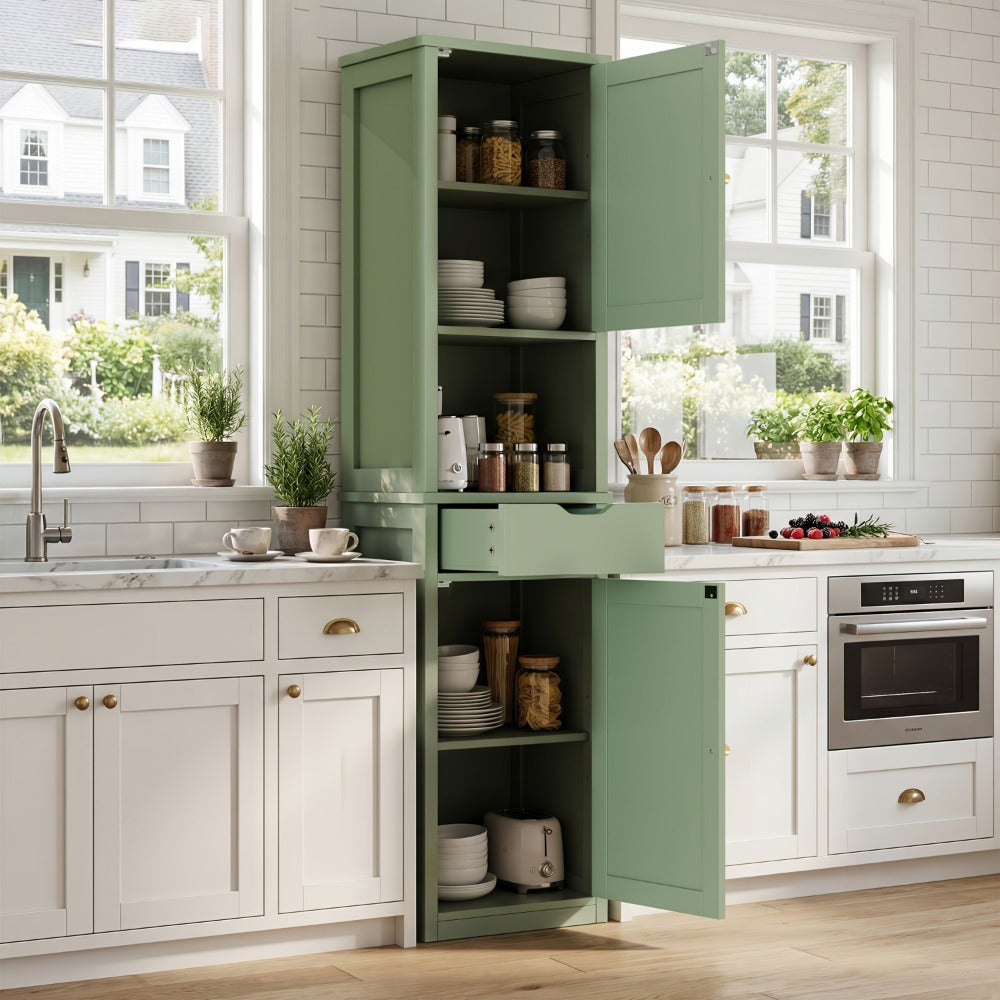 5-Tier Freestanding Bathroom Storage Cabinet, Freestanding Storage Cupboard detail image - detail view 13