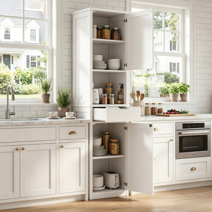 5-Tier Freestanding Bathroom Storage Cabinet, Freestanding Storage Cupboard detail image - detail view 6