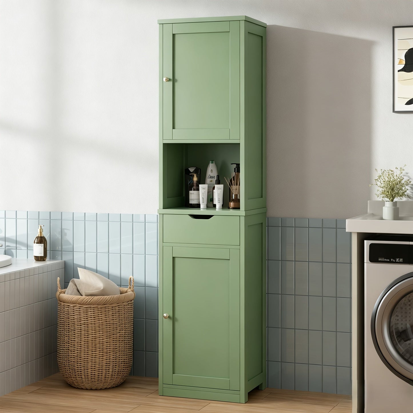 Storage Cabinet shown in the Green option