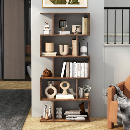 5-Tier Freestanding Bookcase with Multiple Color Options for Living Room detail image