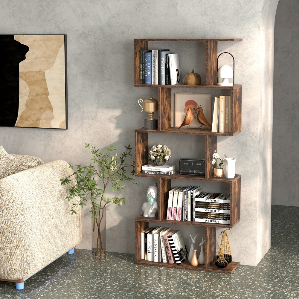 5-Tier Freestanding Bookcase with Multiple Color Options for Living Room detail image - detail view 8