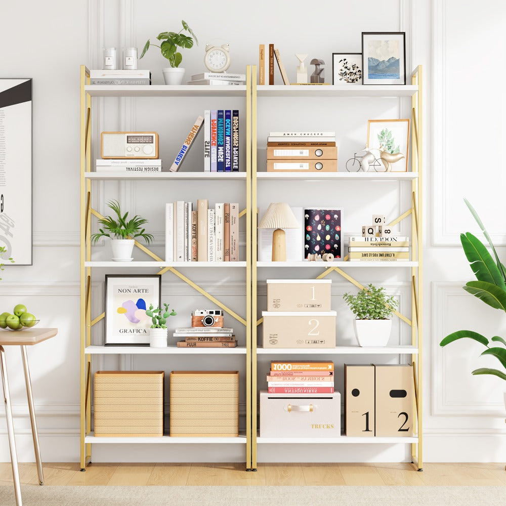 5-Tier Freestanding Bookshelf with Open Shelves for Entryway detail image - detail view 4