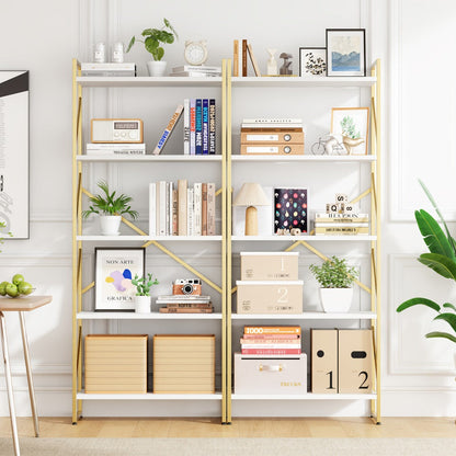 5-Tier Freestanding Bookshelf with Open Shelves for Entryway detail image - detail view 4