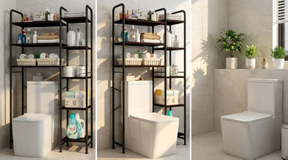 5-Tier Freestanding Over-the-Toilet Storage Organizer, Toilet Shelf Organizer detail image - detail view 16