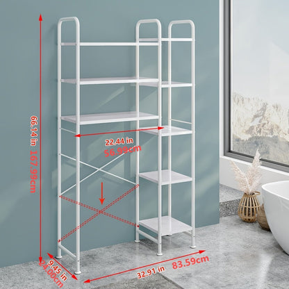 5-Tier Freestanding Over-the-Toilet Storage Organizer, Toilet Shelf Organizer detail image - detail view 4