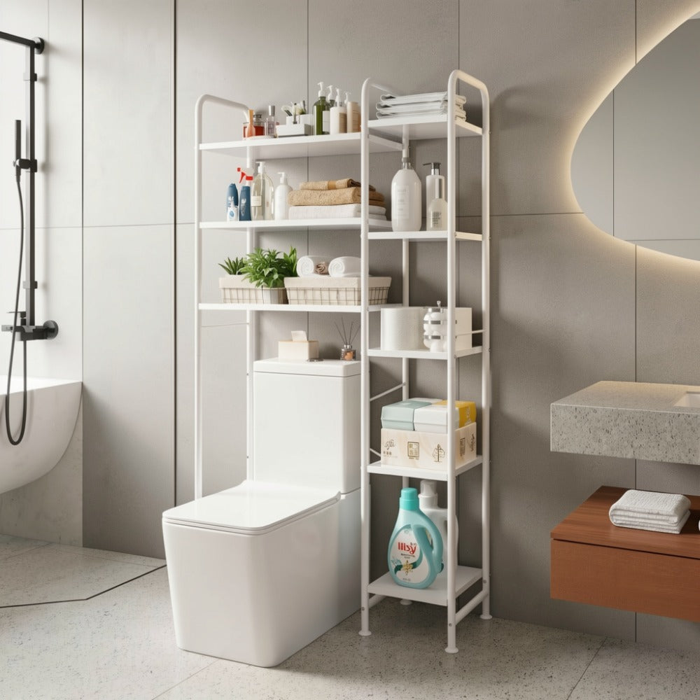 5-Tier Freestanding Over-the-Toilet Storage Organizer, Toilet Shelf Organizer detail image - detail view 8