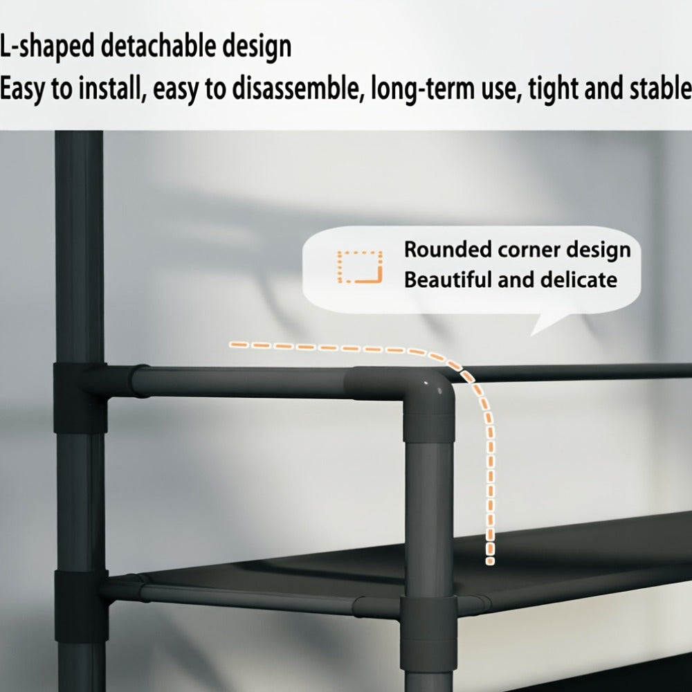 5-Tier Freestanding Shoe Rack with Tool-Free Assembly, Closet Shoe Shelf detail image - detail view 11