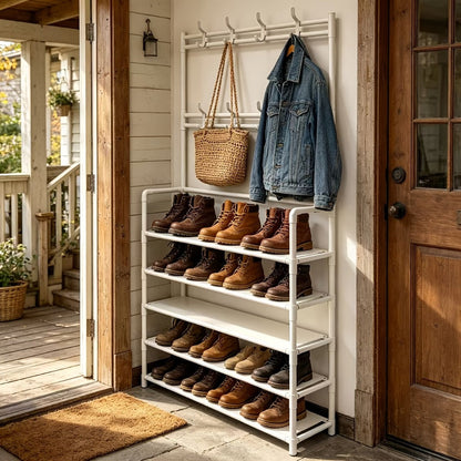 5-Tier Freestanding Shoe Rack with Tool-Free Assembly, Closet Shoe Shelf detail image - detail view 15
