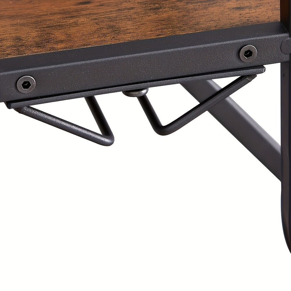 5-Tier Freestanding Wine Rack with Wine Glass Holder for Organized Everyday Storage detail image - detail view 10