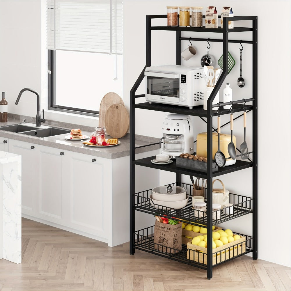 5-Tier Kitchen Storage And Bakers Racks for Organized Everyday Storage detail image - detail view 6