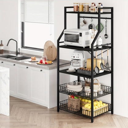 5-Tier Kitchen Storage And Bakers Racks for Organized Everyday Storage detail image - detail view 6