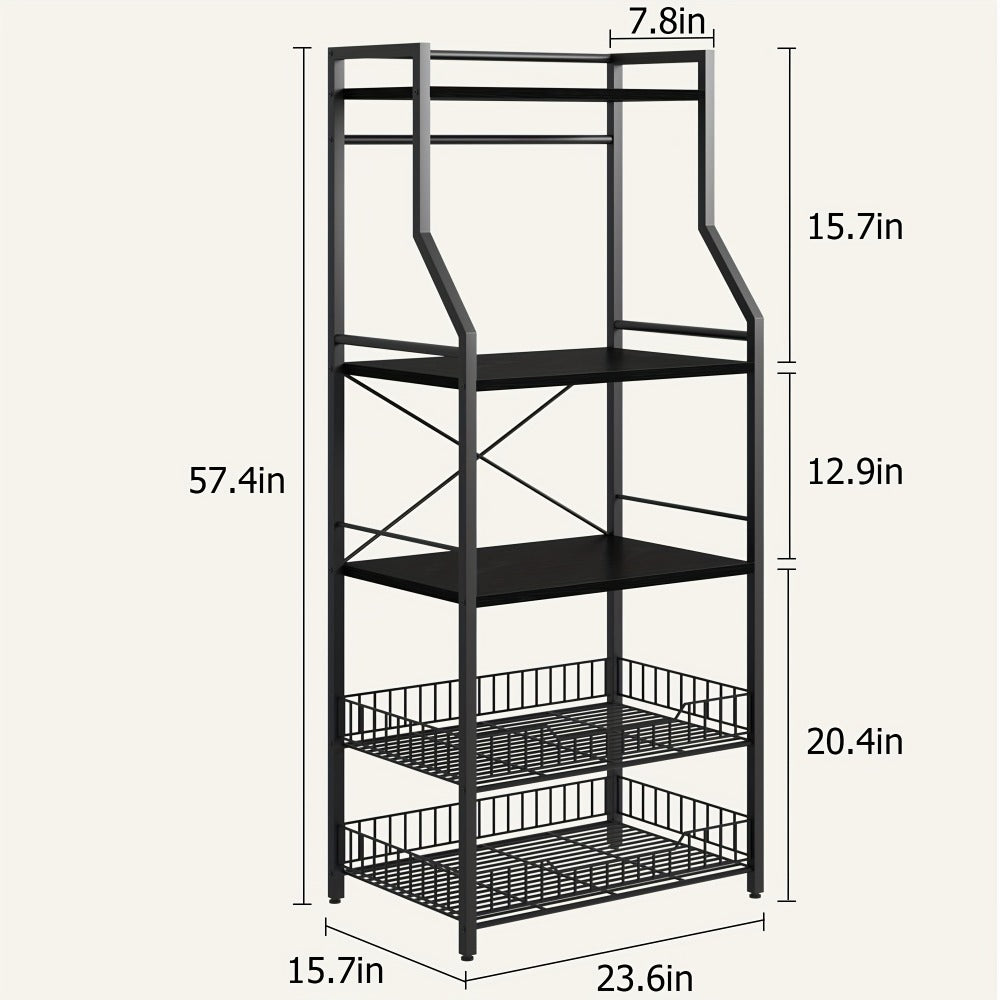 5-Tier Kitchen Storage And Bakers Racks for Organized Everyday Storage detail image - detail view 7