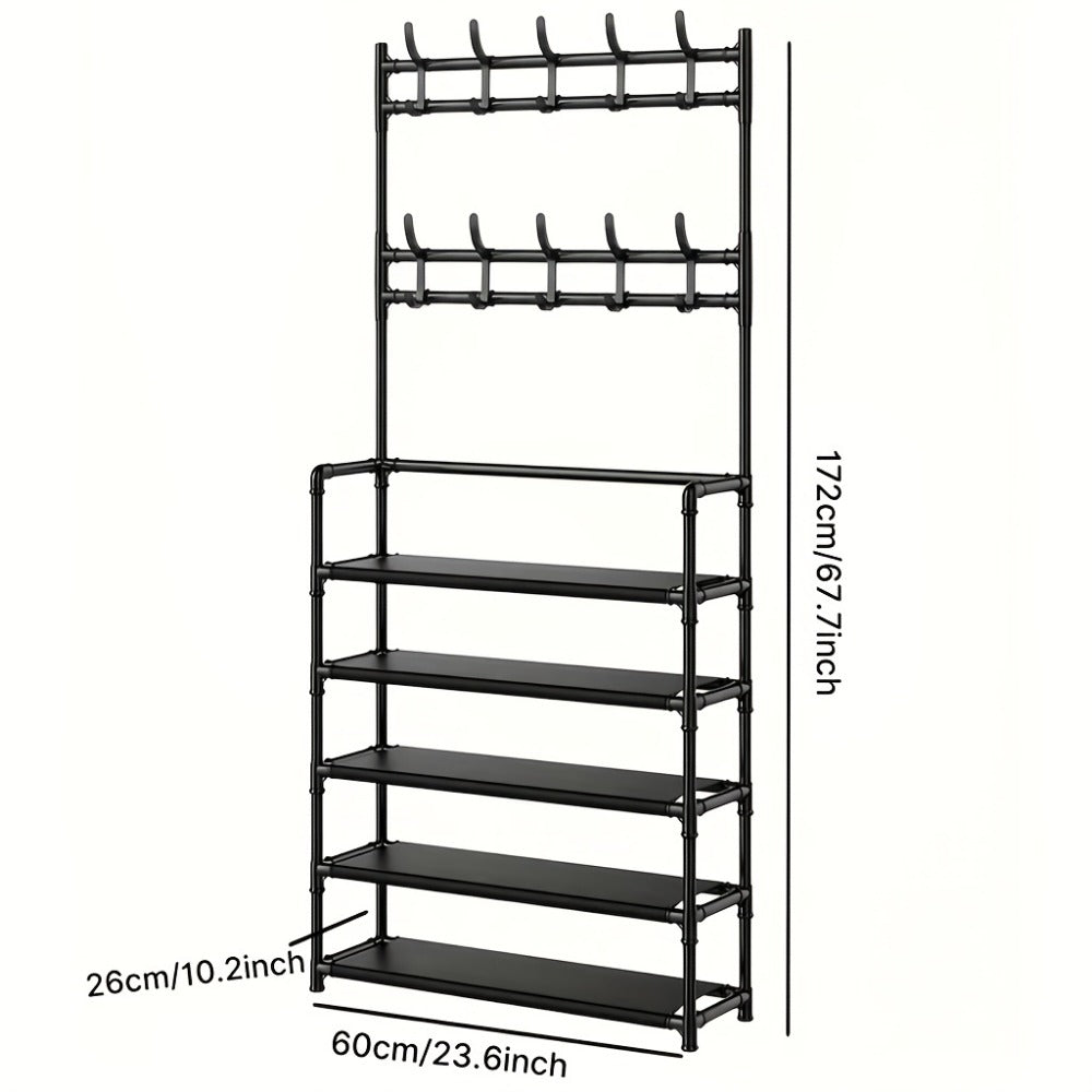 5-Tier Metal Shoe Racks And Entryway Organizers for Practical Everyday Home Use detail image - detail view 4