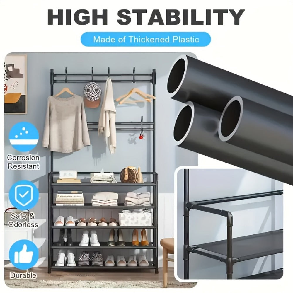 5-Tier Metal Shoe Racks And Entryway Organizers for Practical Everyday Home Use detail image - detail view 6