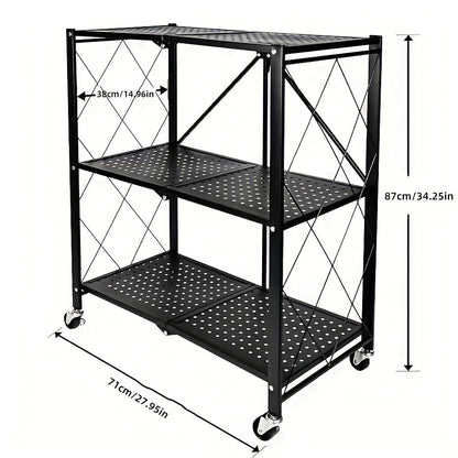Outdoor Storage Rack shown in the Black-3 layers option