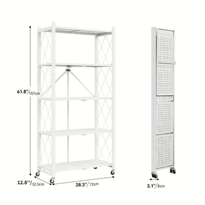 Outdoor Storage Rack shown in the White - 5 layers option
